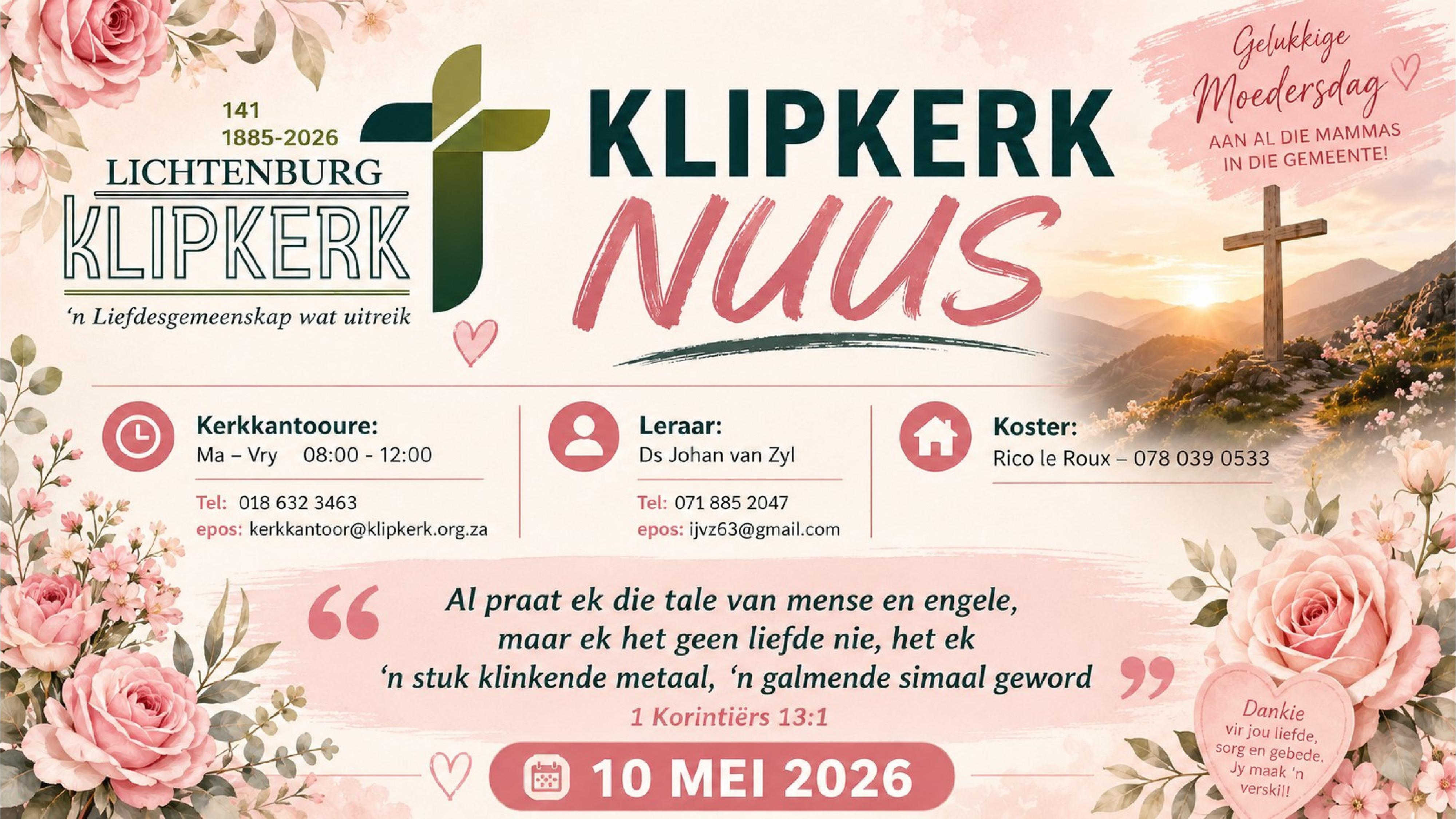 Weeknuus Lichtenburg N G Klipkerk, afkondigings